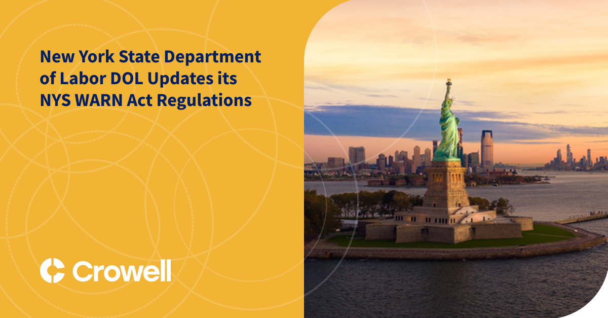 New York State Department of Labor DOL Updates its NYS WARN Act