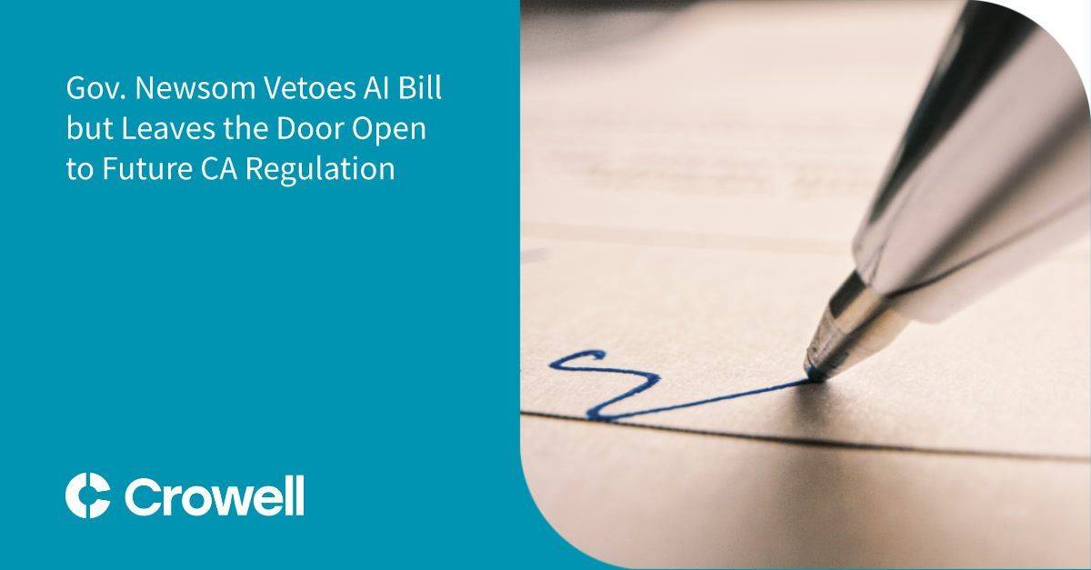 Gov. Newsom Vetoes AI Bill but Leaves the Door Open to Future CA ...