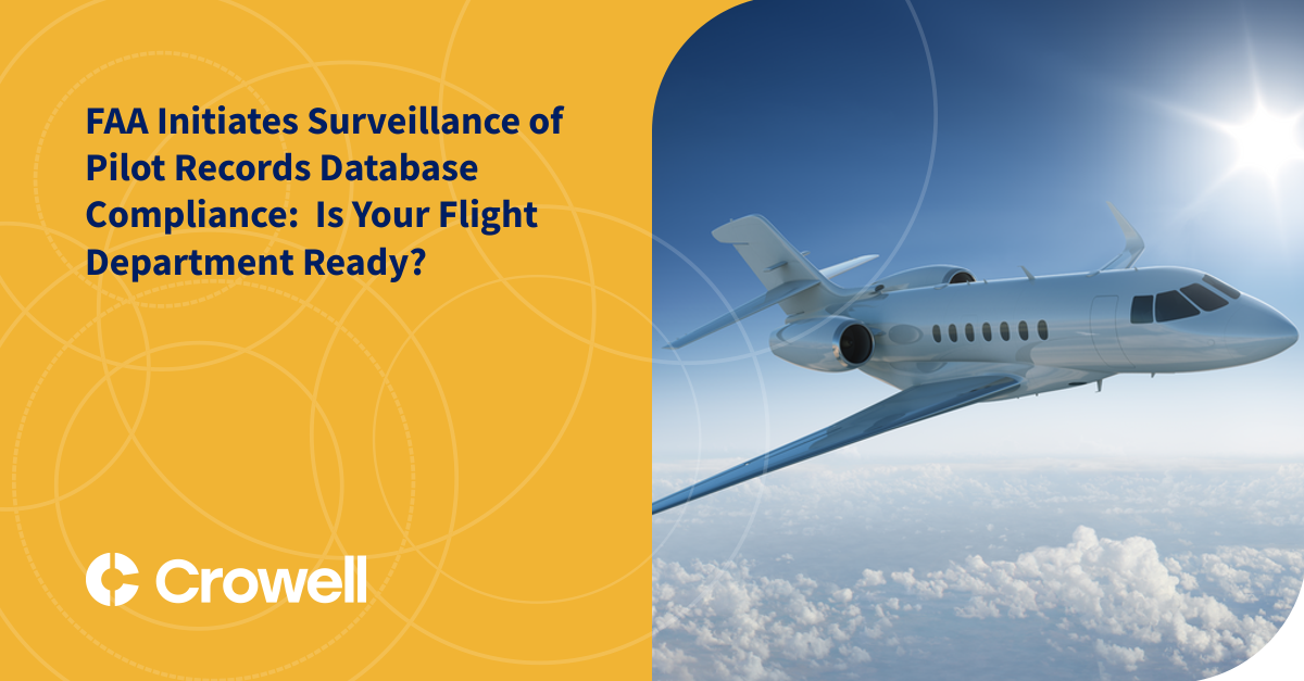 Faa initiates surveillance of pilot records database compliance is