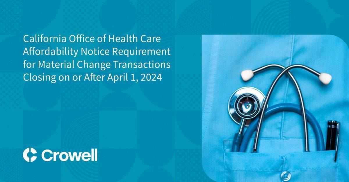California Office of Health Care Affordability Notice Requirement for ...