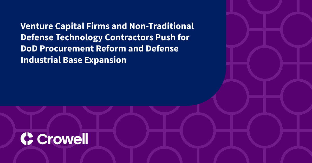 Venture Capital Firms and NonTraditional Defense Technology